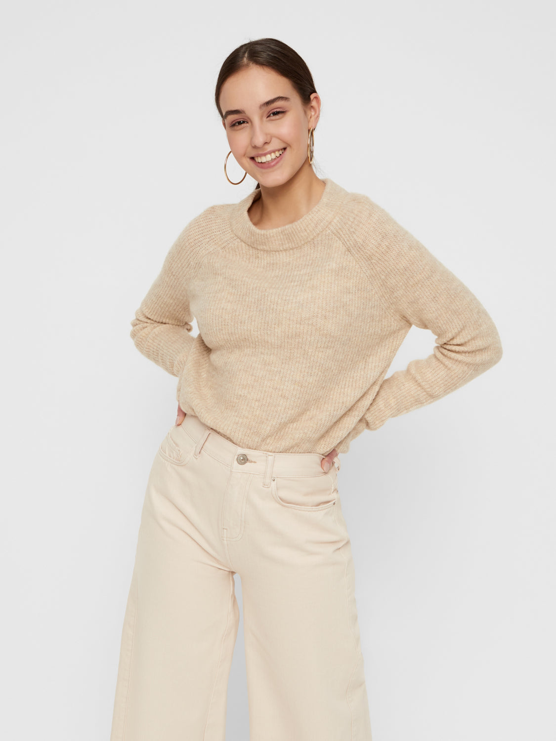 PCELLEN Pullover - white pepper